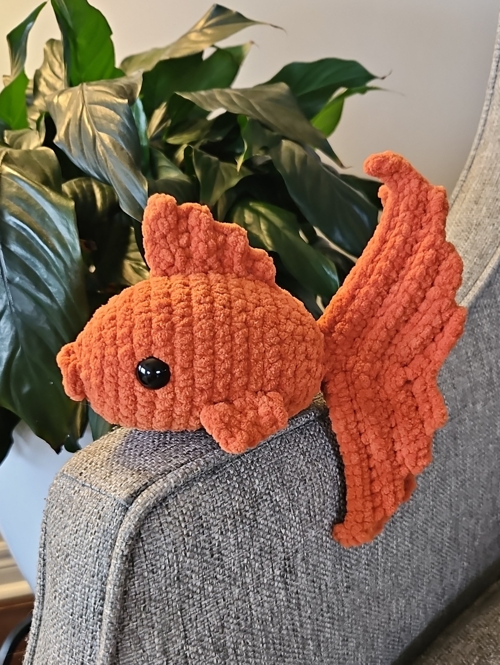 Handmade Crochet Amigurumi Goldfish - Orange